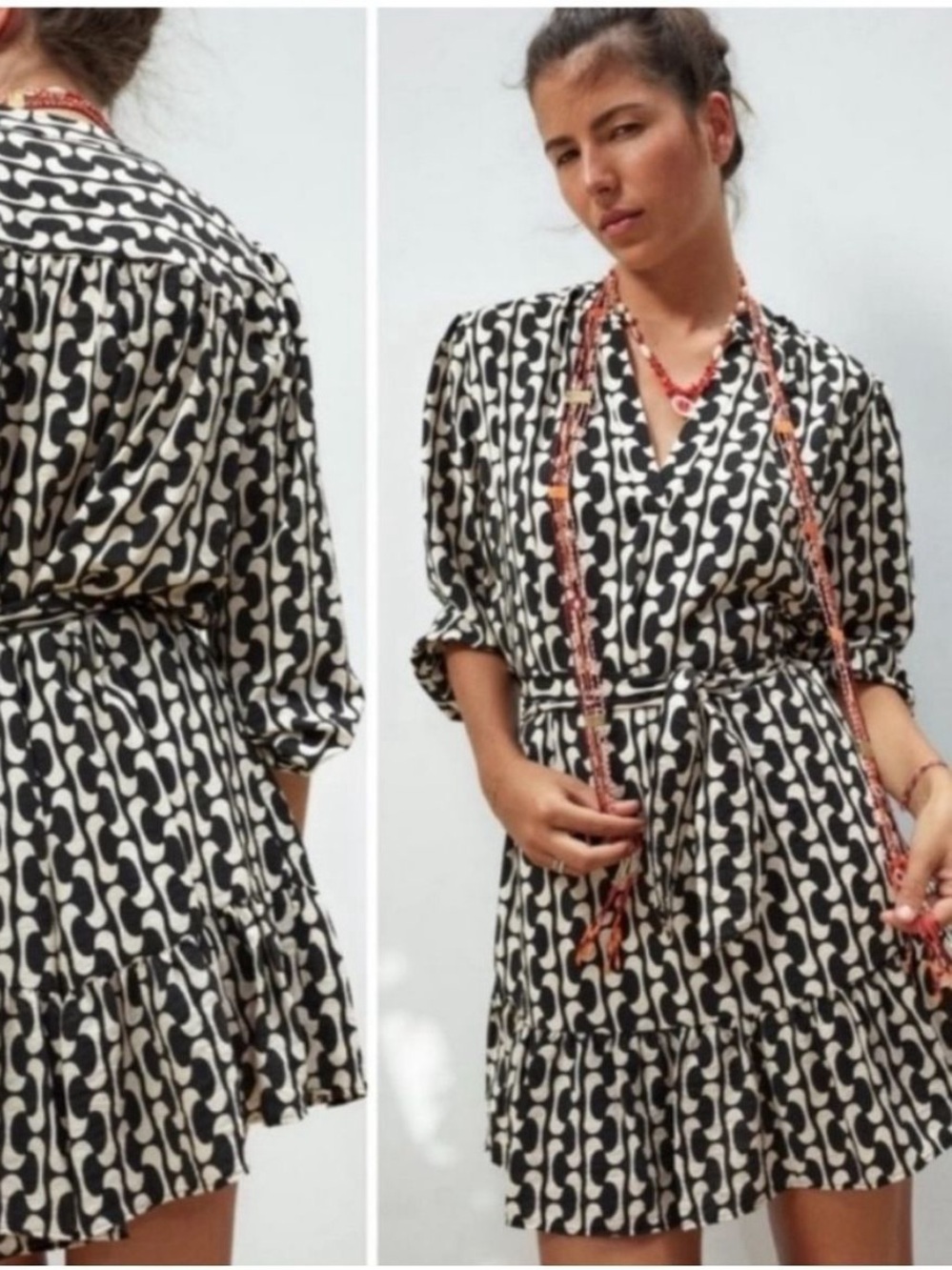 Zara Black & White Dress